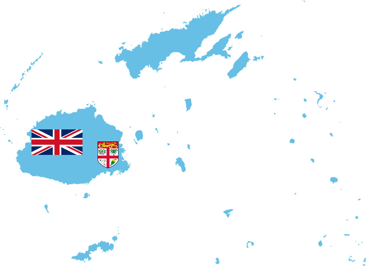 An image of map outline of fiji